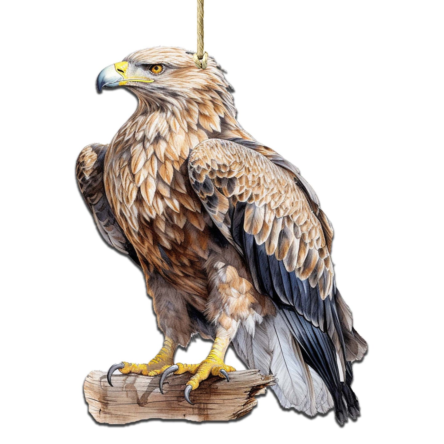White-tailed Eagle Wooden Ornaments by G.Debrekht - Wildlife Holiday Decor - 8710101-1