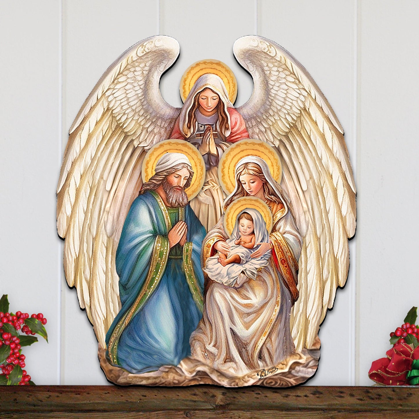 Nativity with Angel Holiday Door Decor  by G. Debrekht - Christmas Decor - 8611056H