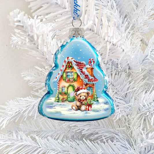 Christmas Cottage Mercury Glass Ornaments by G. Debrekht - Christmas Decor - 776035