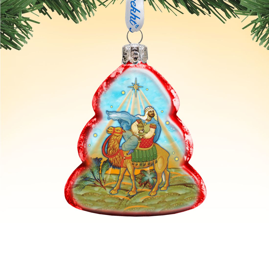 Balthazar Three Kings Mercury Glass Ornament by G. DeBrekht - Nativity Holiday Decor - 772016