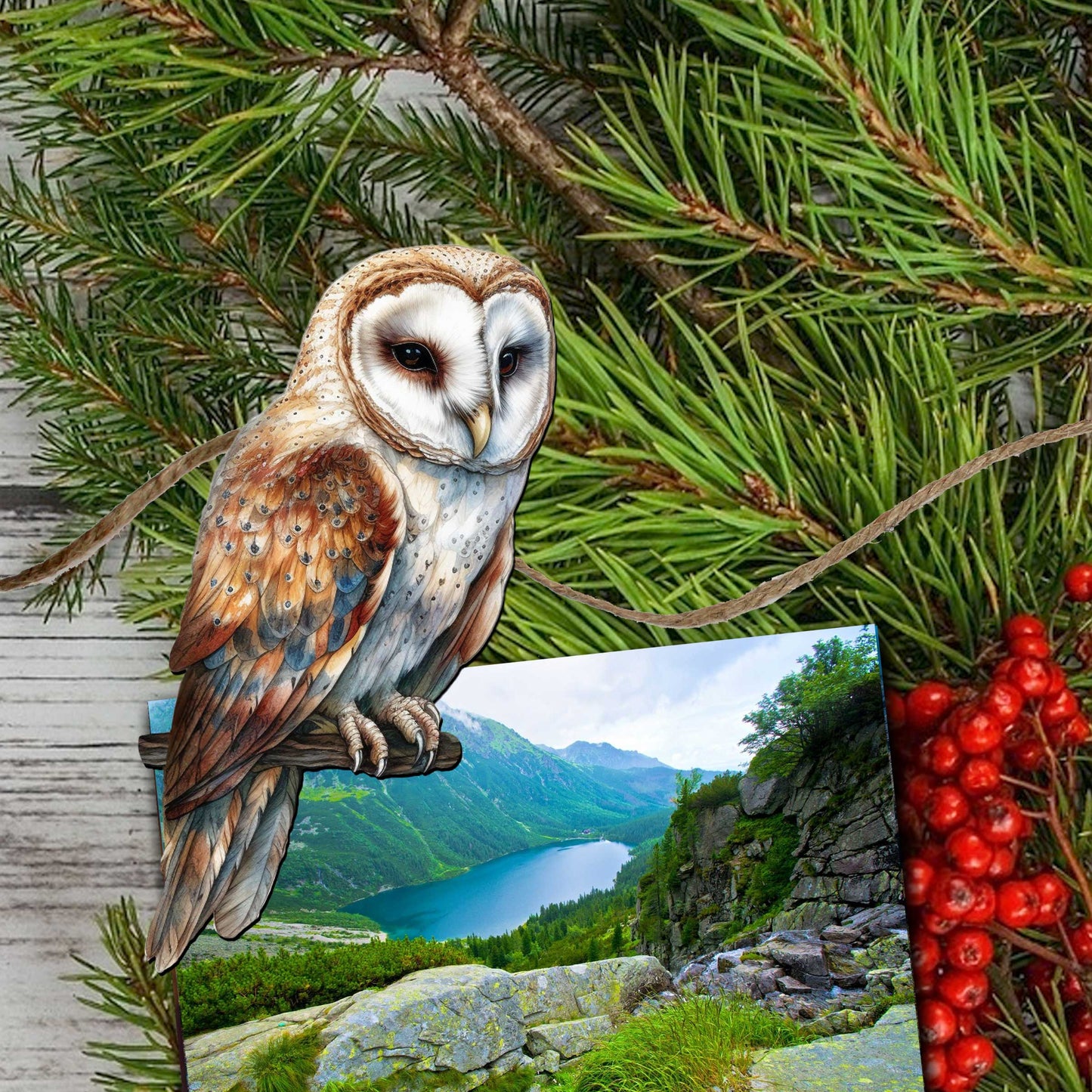 Night Owls Decorative Wooden Clip-on Ornaments Set of 3 by G. Debrekht - Wildlife Decor - 8091004C-S3