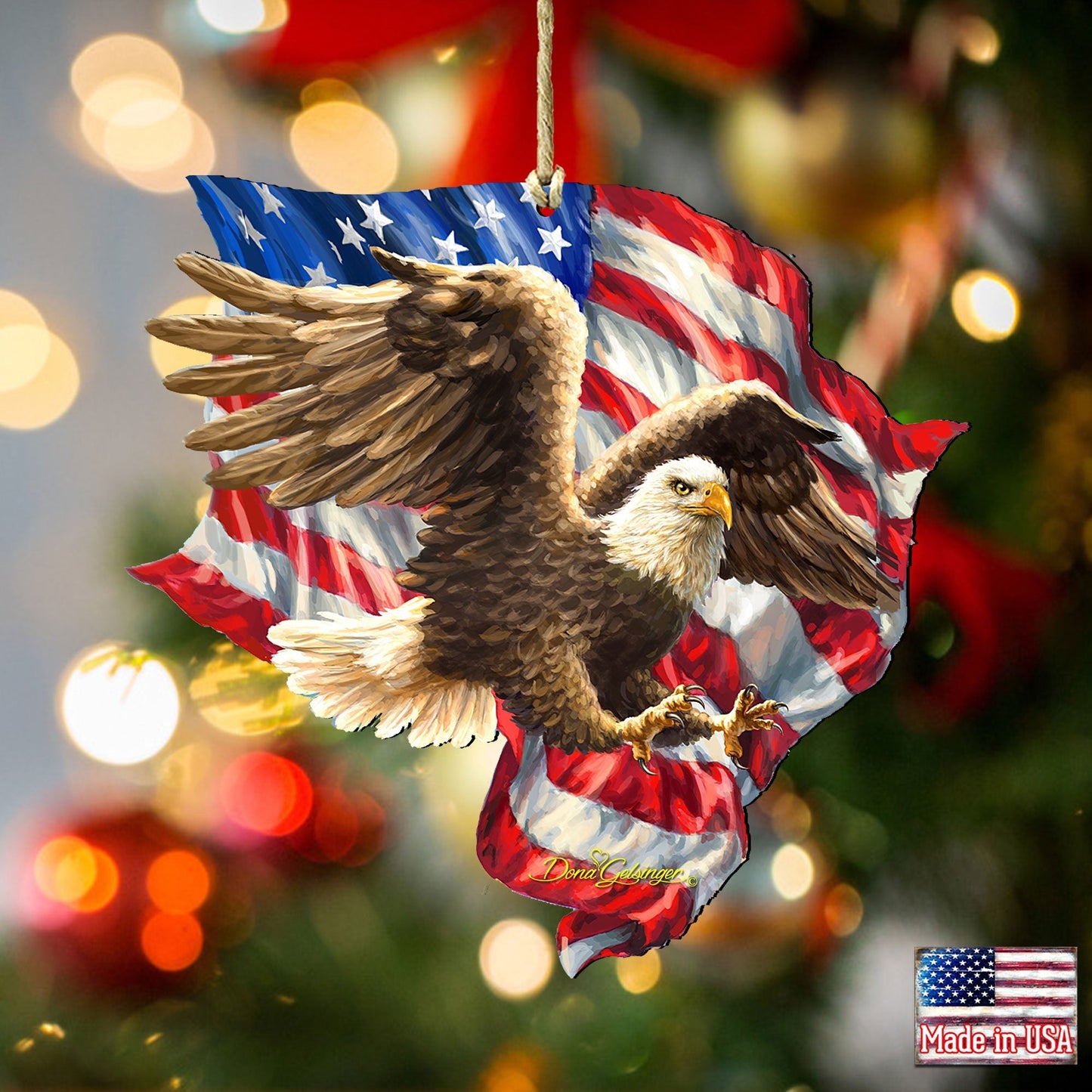 Patriotic American Eagle Ornament by D. Gelsinger - Designocracy - 8461052-1432