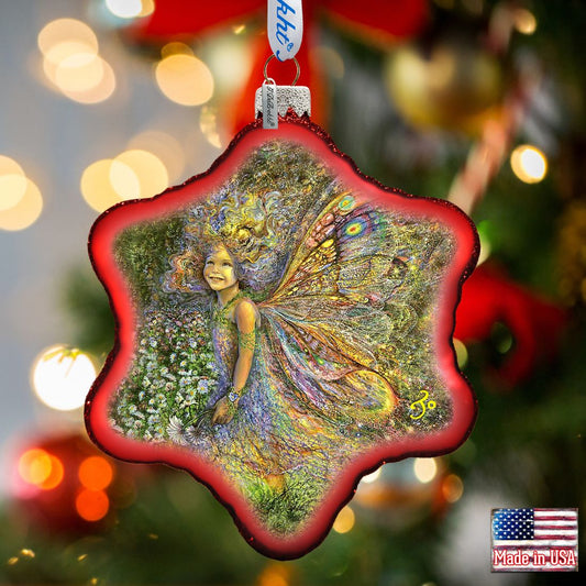 Butterfly Princess Glass Ornament by Josephine Wall - Easter Spring Decor - 755-408-JW