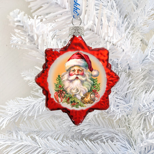 Welcome Santa Mercury Glass Ornaments by G. Debrekht - Christmas Santa Snowman Decor - 776019
