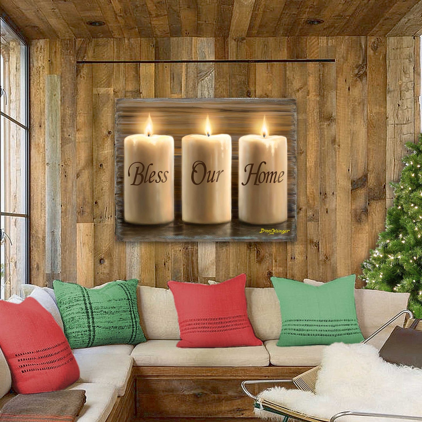 Bless Our Home Wall Art by D. Gelsinger - Nativity Holiday Decor  - 95687B-DG