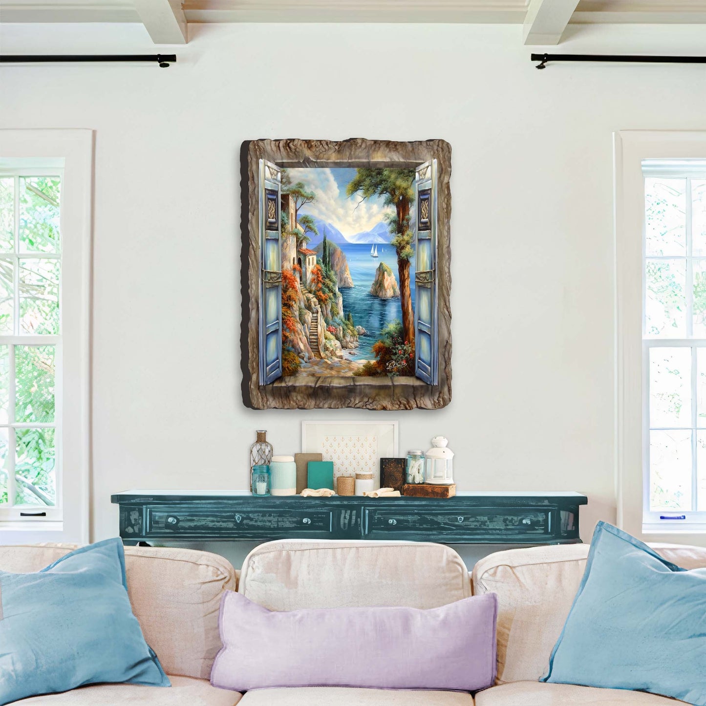 Mediterranean View Wall Art by G. DeBrekht Coastal Decor - 8492101W