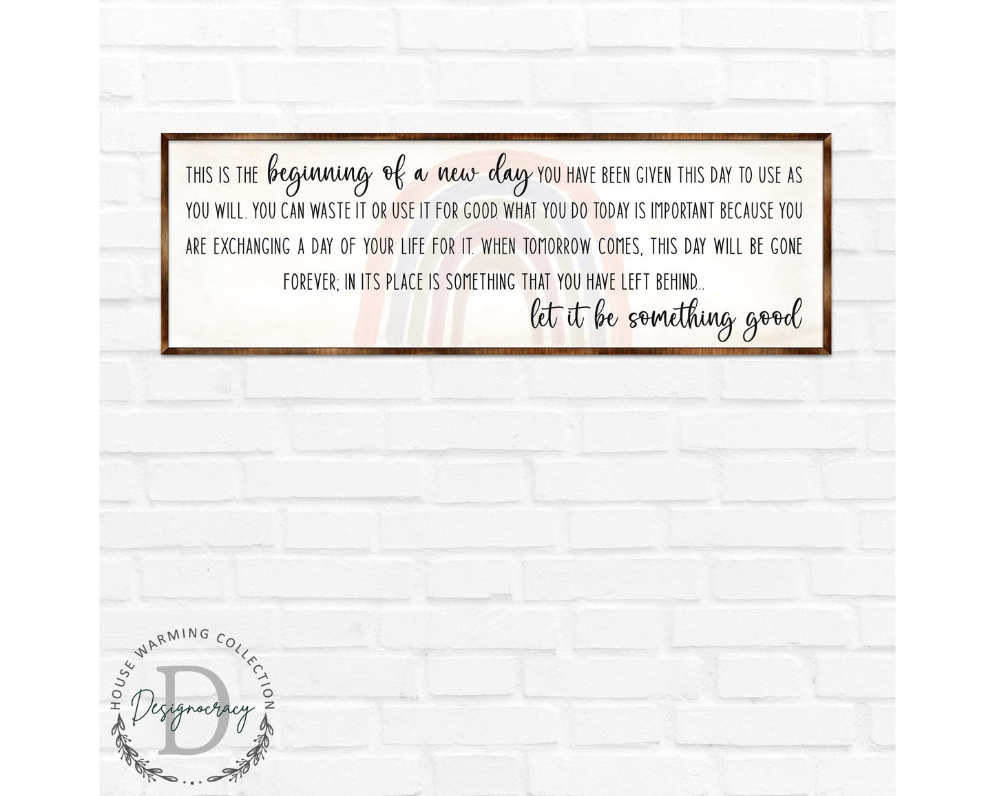 The Beginning of a New Day - Wooden Inspirational décor - Wooden Motivational home décor - Farmhouse Wall Art - 310312