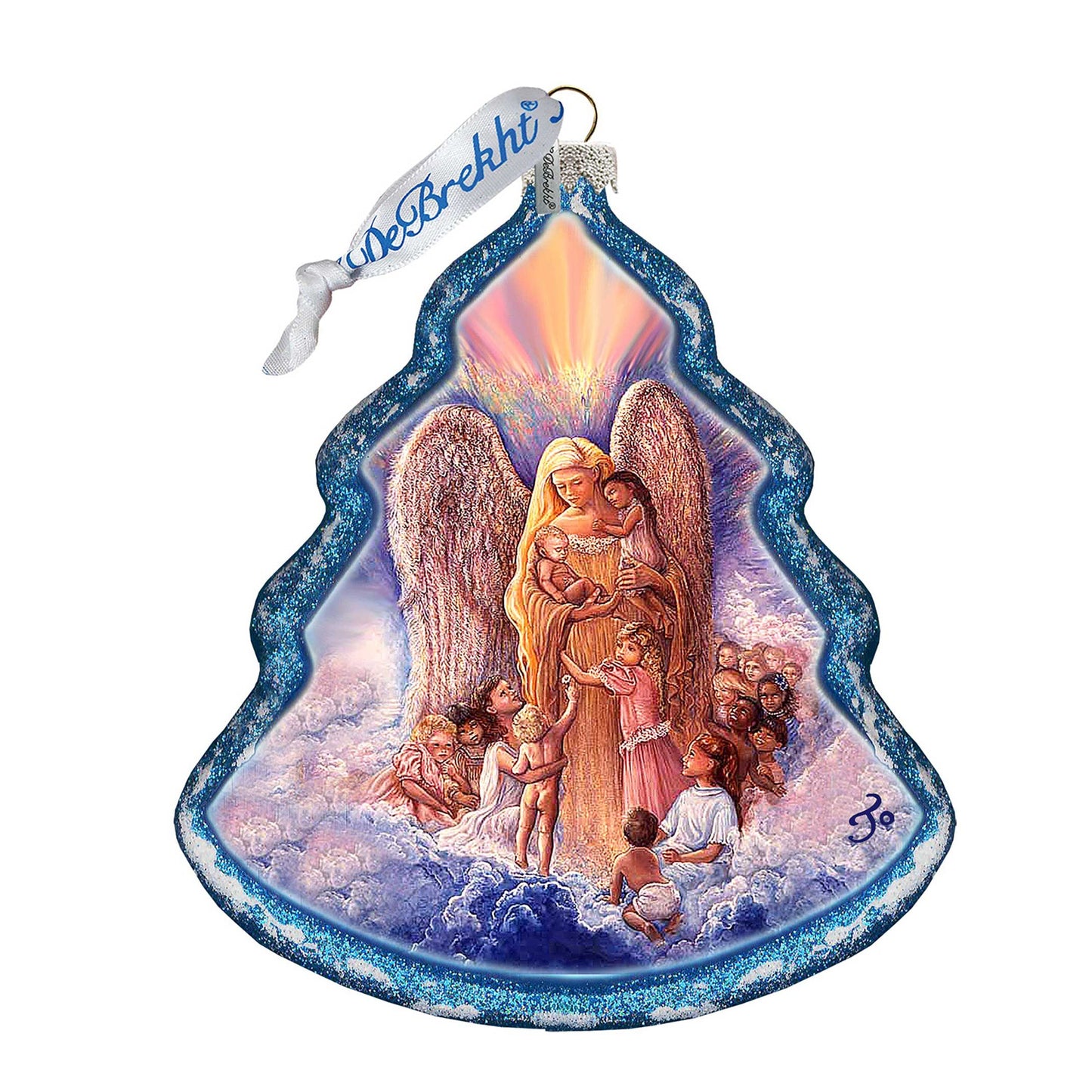Angel of Piece Glass Ornament by Josephine Wall - Nativity Holiday Decor - 762-403-JW