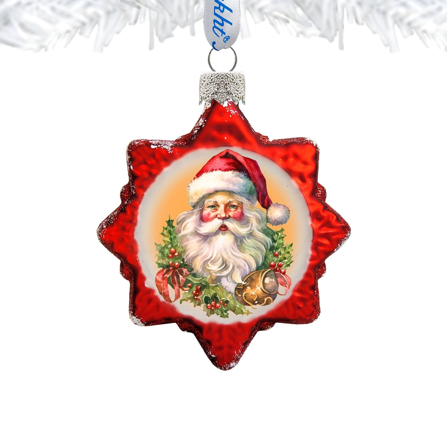 Welcome Santa Mercury Glass Ornaments by G. Debrekht - Christmas Santa Snowman Decor - 776019