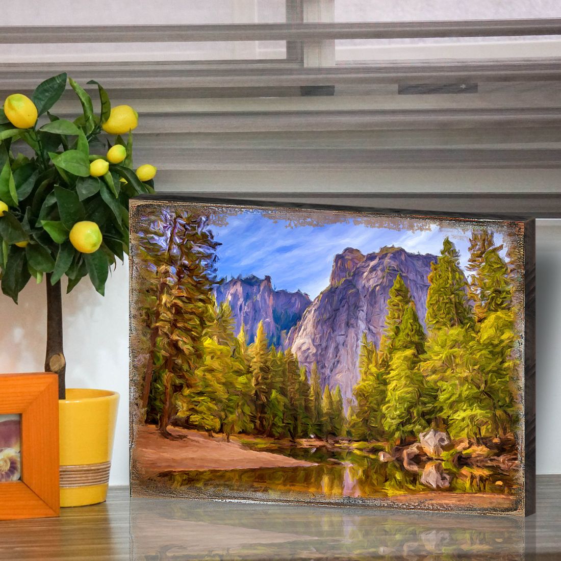 Forest Lake Art Wooden Wall Art by Nature Wonders - Nature Wildlife Decor  - 95238B