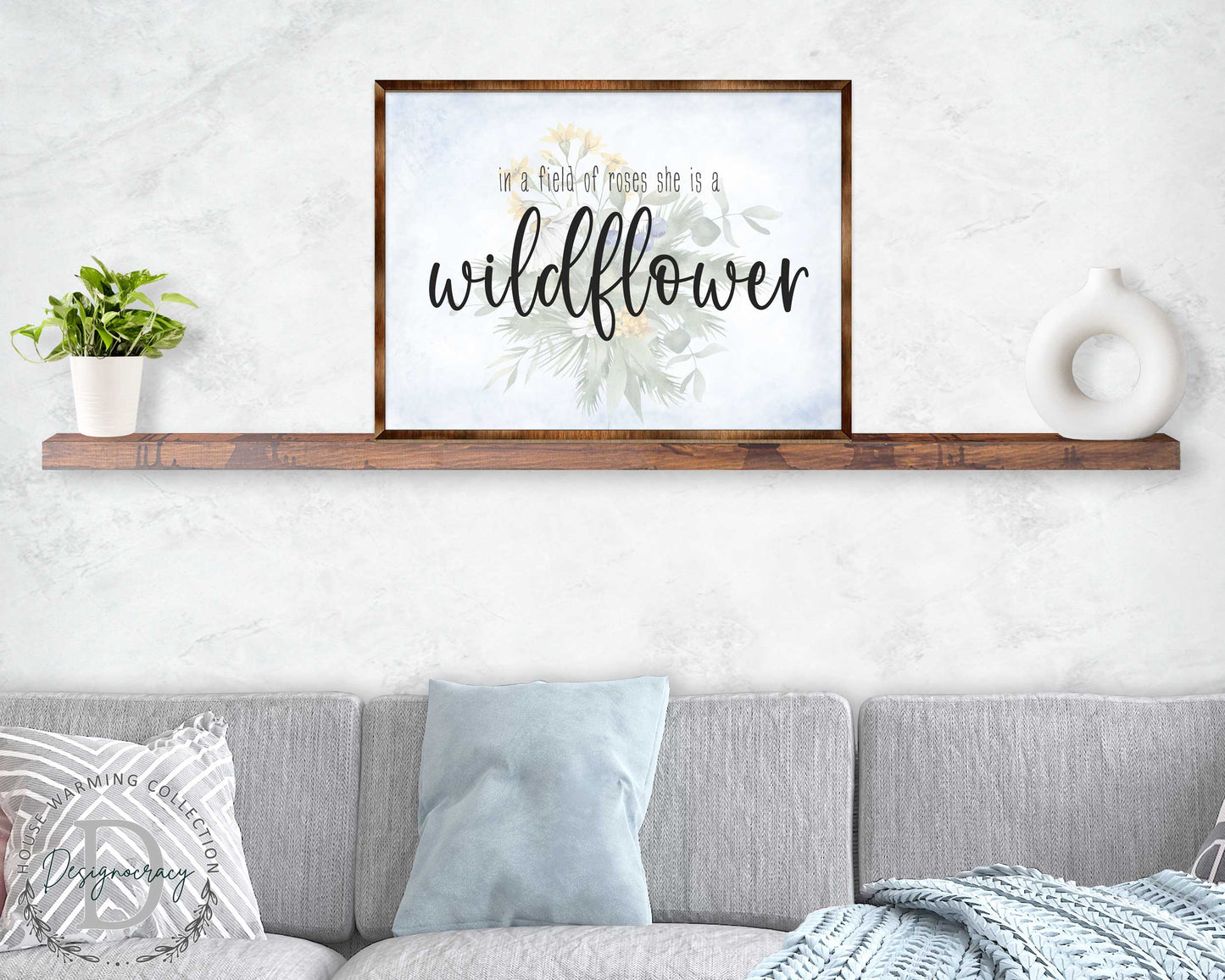 In a Field of Roses She Is a Wildflower - Bedroom Wall Art - Nursery Wall Art - Contemporary Decor - Girls Room Wall Decor - 310335