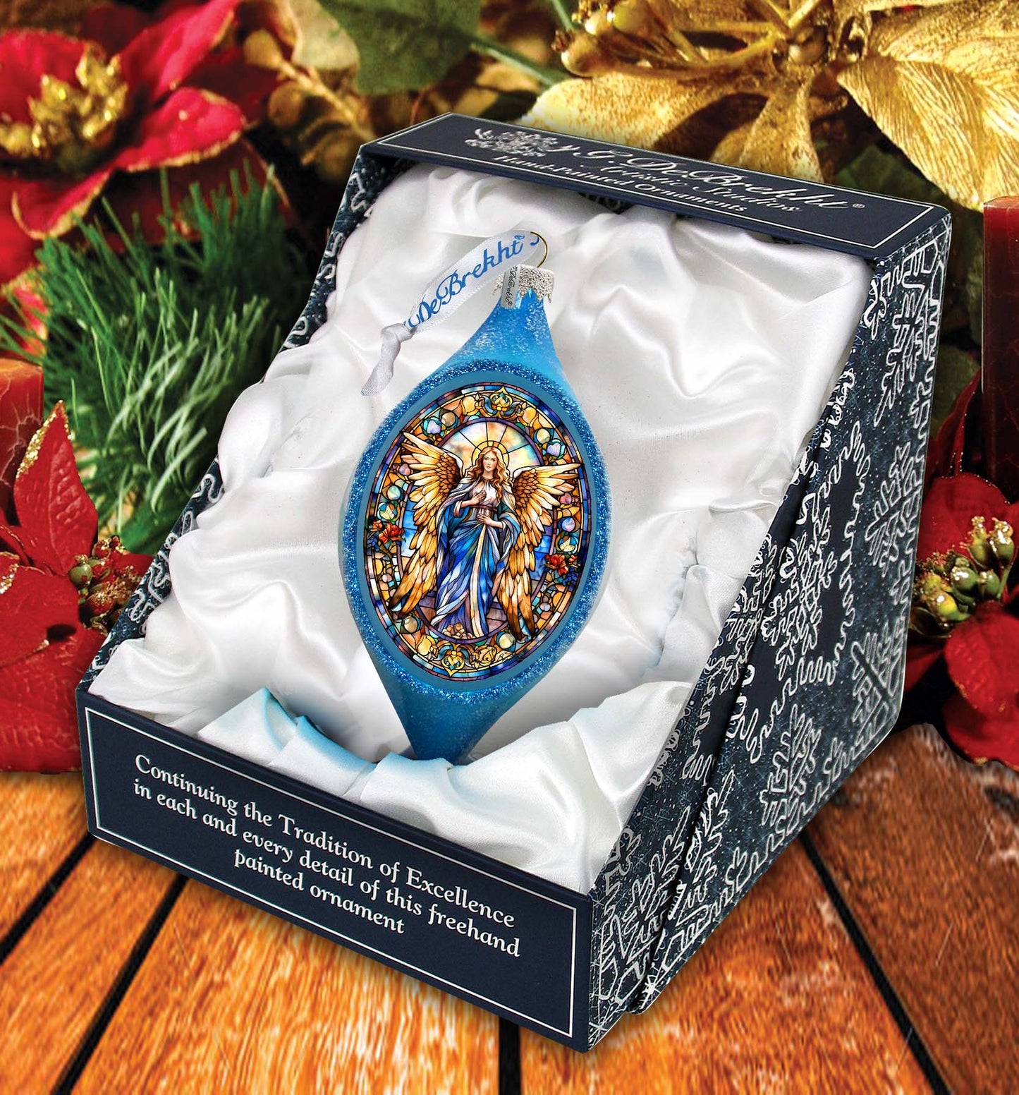 Angel of the Sea Drop Glass Ornament by G. Debrekht - Nativity Holiday Decor - 757-044