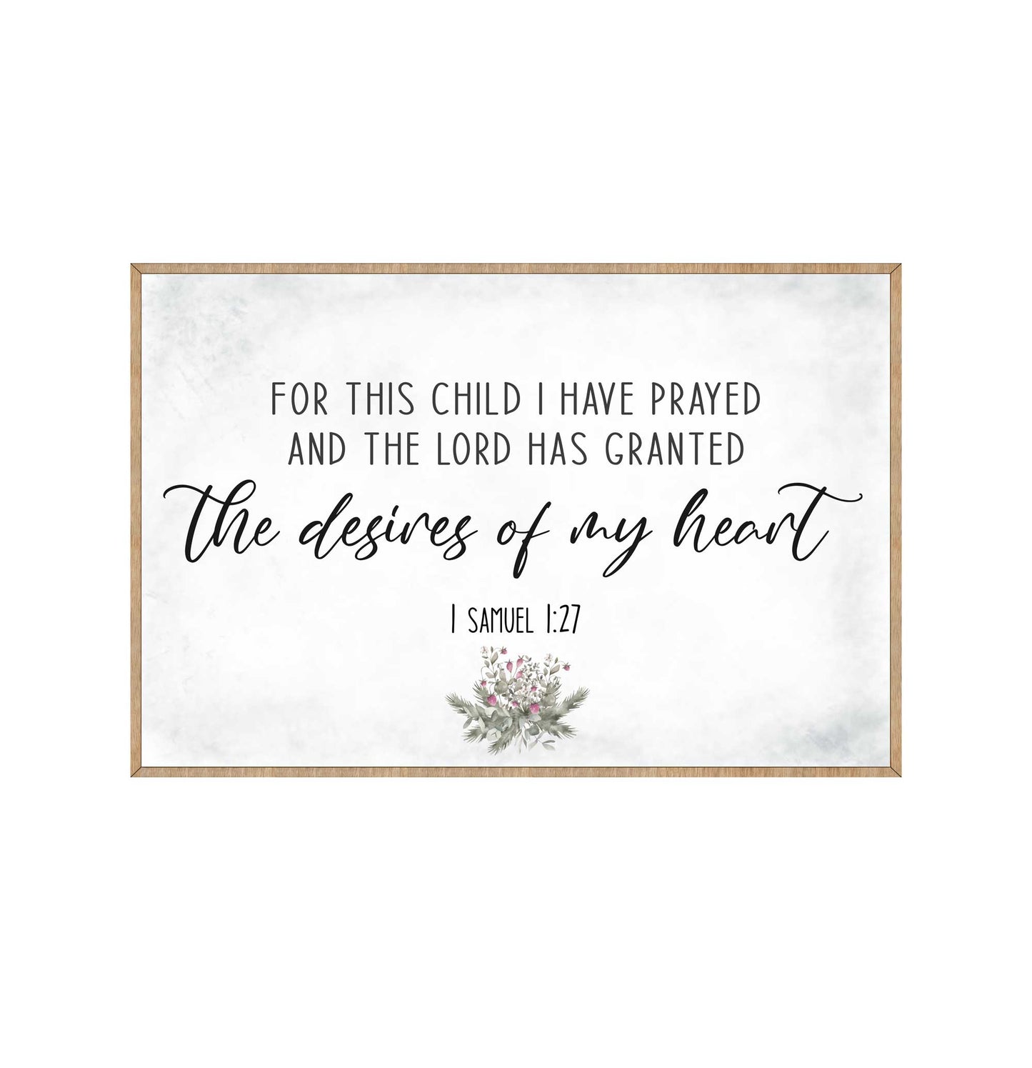 The Desires of My Heart - Wooden Nursery Room Decor - Samuel 1:27 - Contemporary decor - Religious wall art - 310339