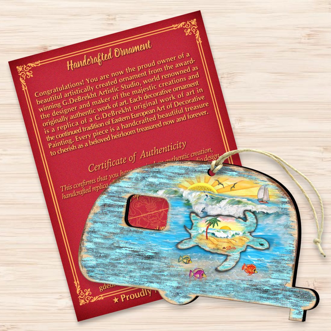 Camper Woodsy Wooden Ornaments by G. DeBrekht - Wildlife Holiday Decor - 8198431