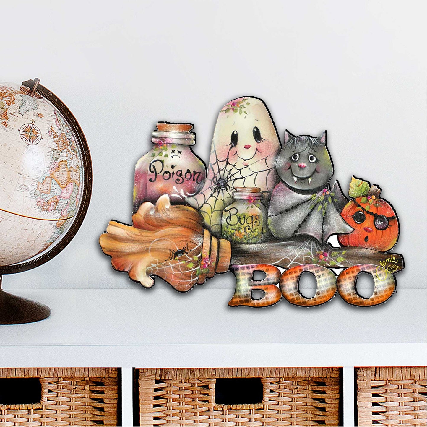 Brunhilda's Broom! Halloween Door Decor by Jamie Mills-Price - Thanksgiving Halloween Decor - 8457411H