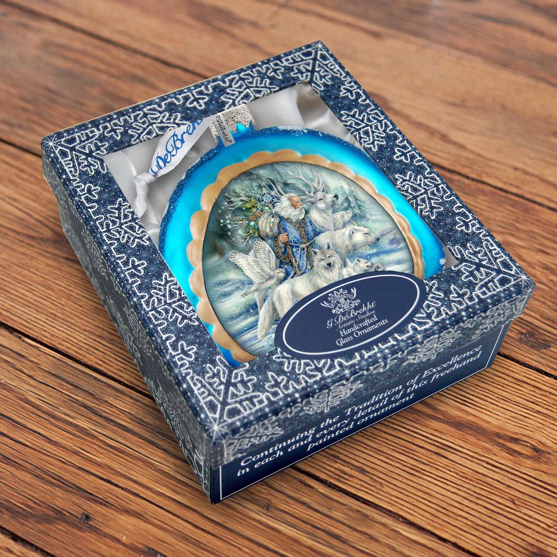 Cool Winds Father Winter Glass Ornament by J. Bergsma - Christmas Decor - 756-862-JB