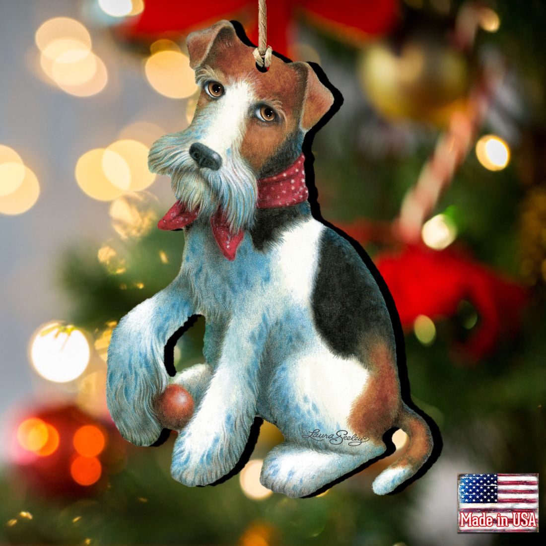 Beach Ball by The Bay Wooden Ornaments by Laura Seeley - Pets Dog and Cats Decor - 8511023-LS