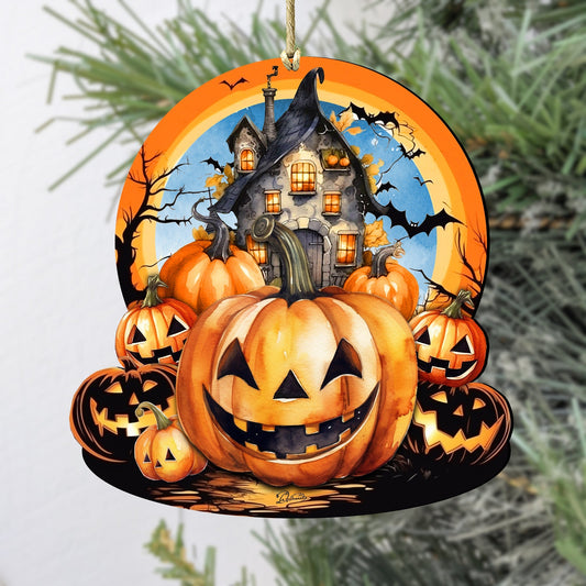 Haunted House Wooden Ornaments by G.DeBrekht Halloween Decor - 8611041-2