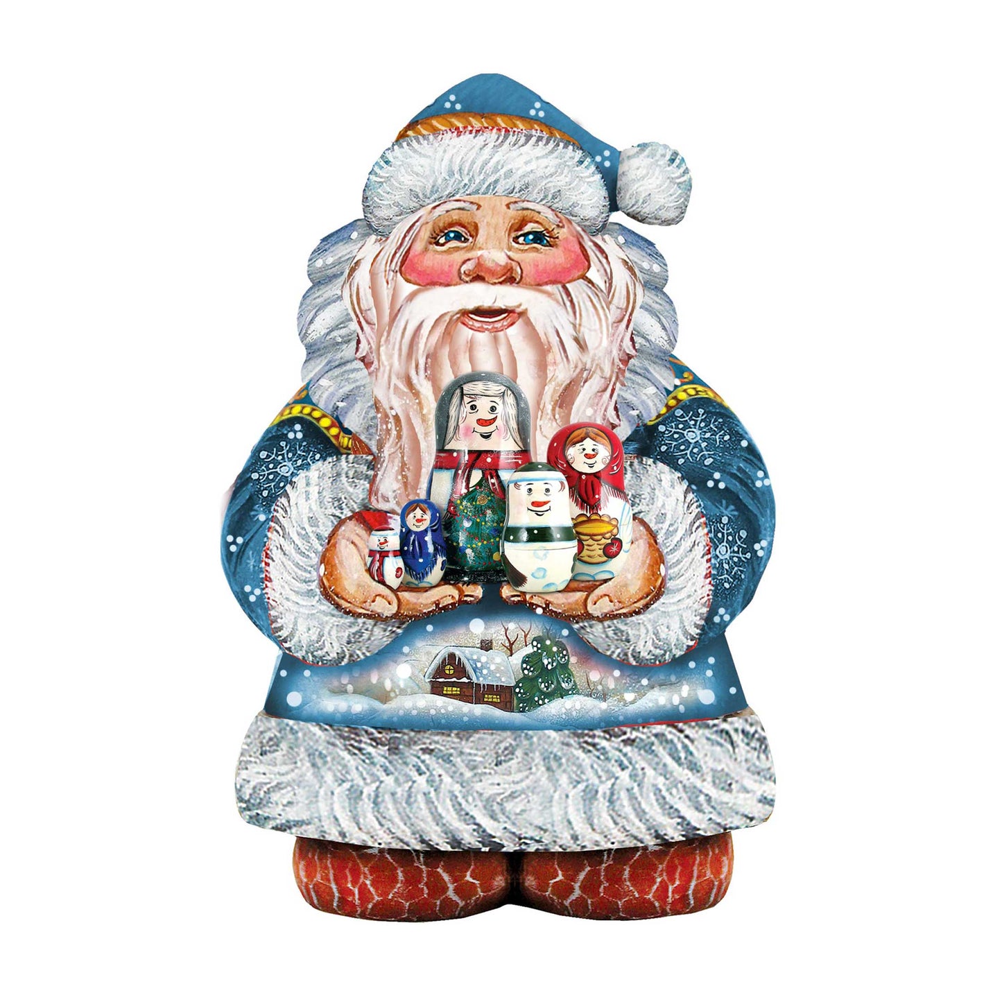 Santa with Matreshka Christmas Door Decor by G. DeBrekht - Christmas Santa Snowman Decor - 8117809H