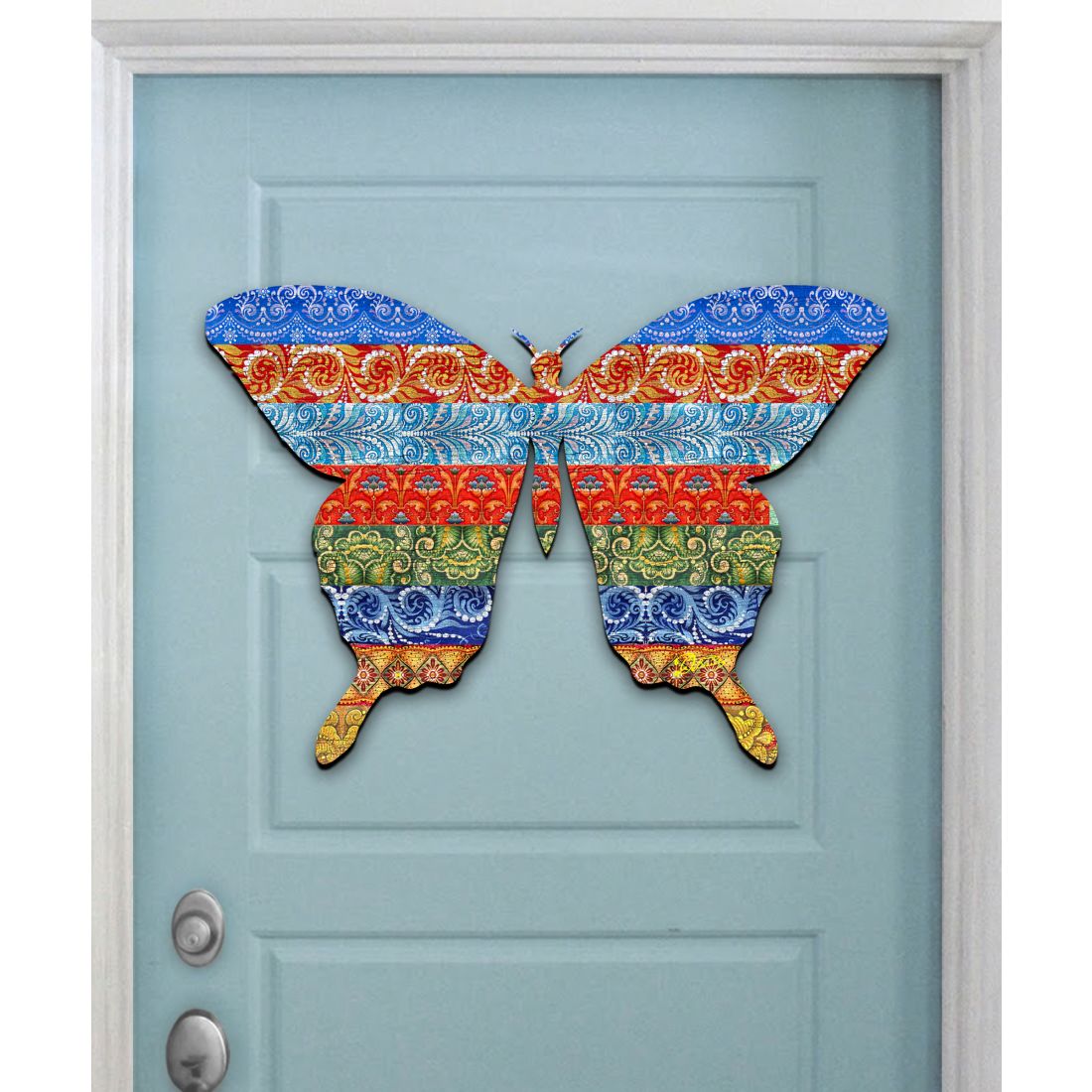 Quilted Butterfly Easter  Door Decor by G. DeBrekht - Easter Spring Decor - 8198718H
