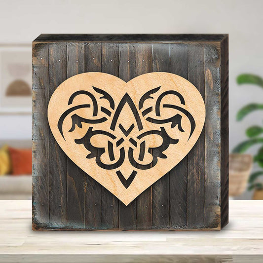 Celtic Heart Decor Art Wooden Wall Art by Celtic Art - Celtic Decor - 953166B
