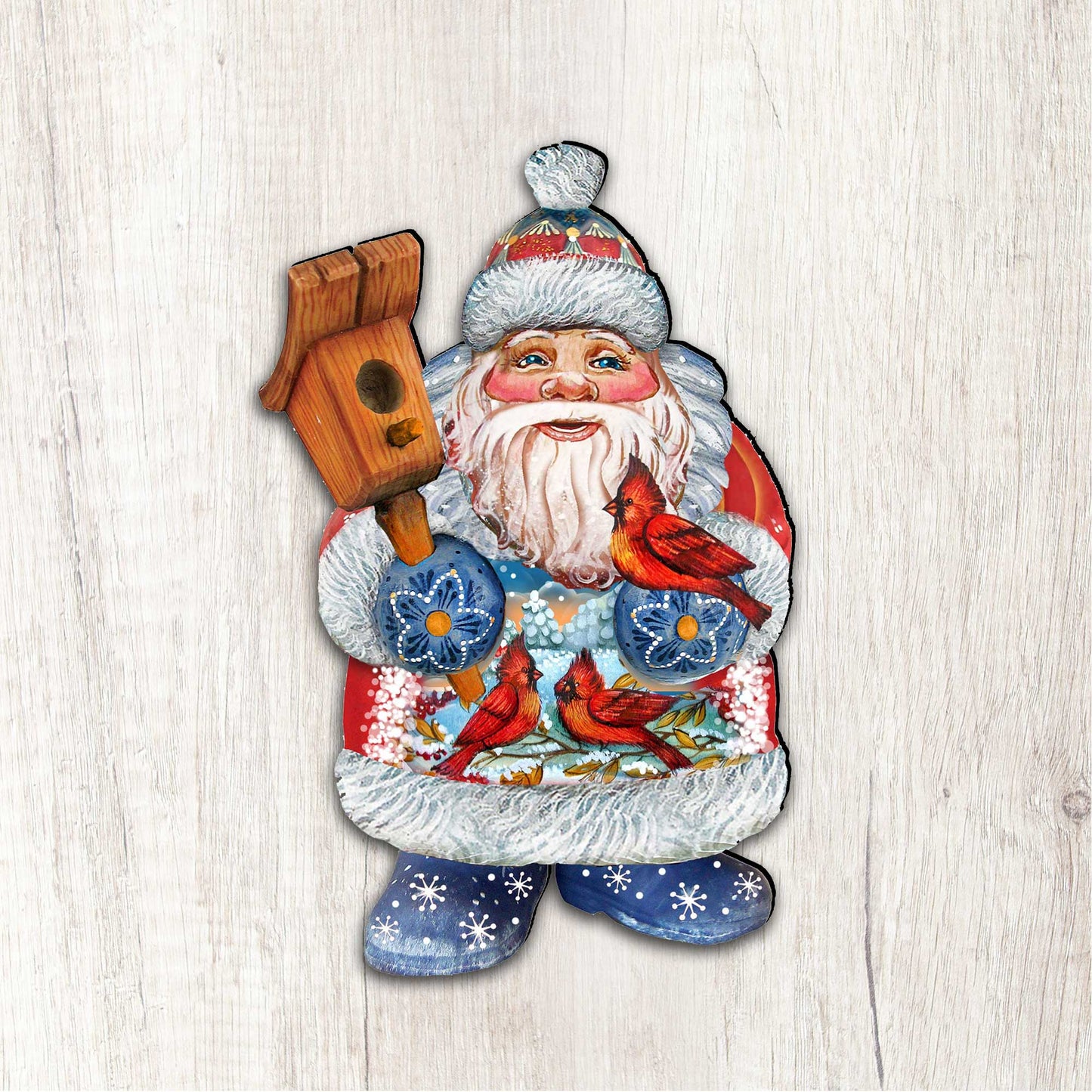 Holiday Bird Christmas Door Decor by G. DeBrekht - Christmas Santa Snowman Decor - 8118023H
