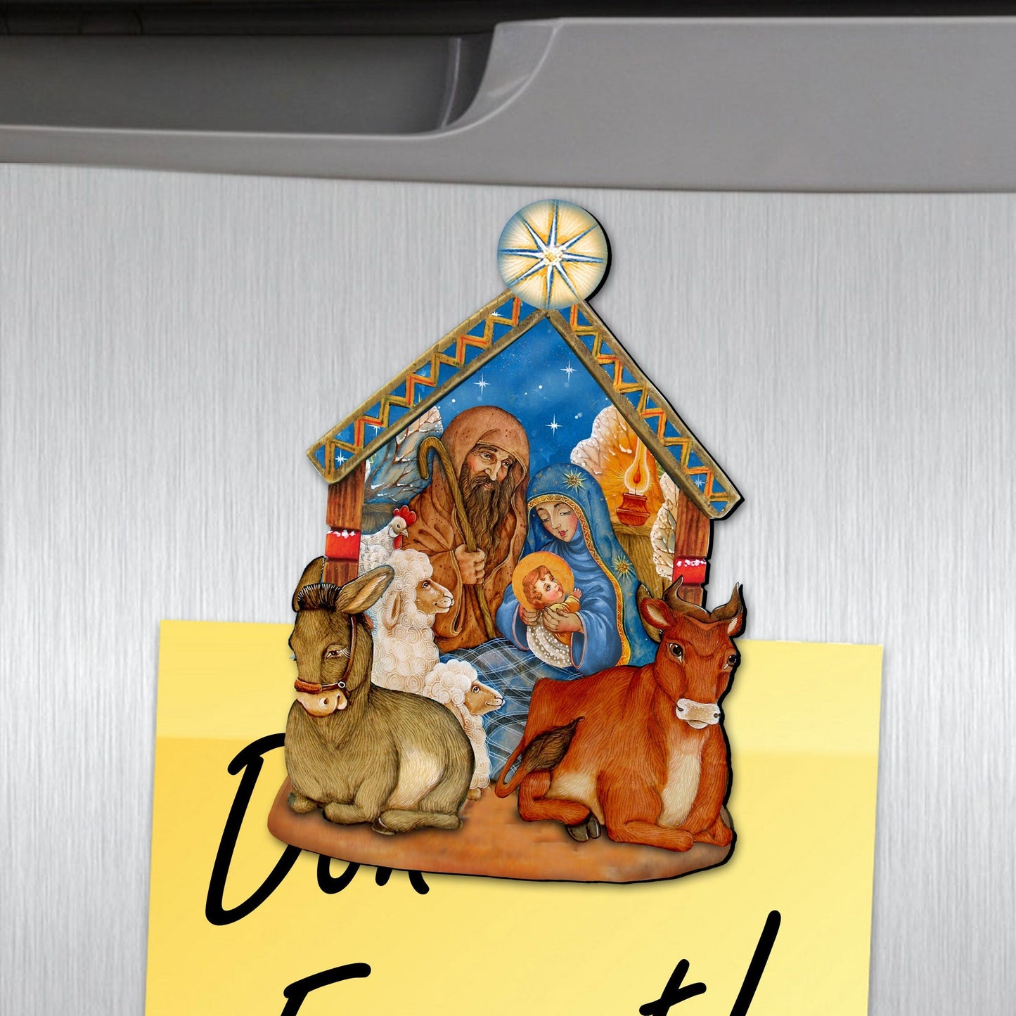 Nativity Shaped Refrigerator Magnets Set of 3
