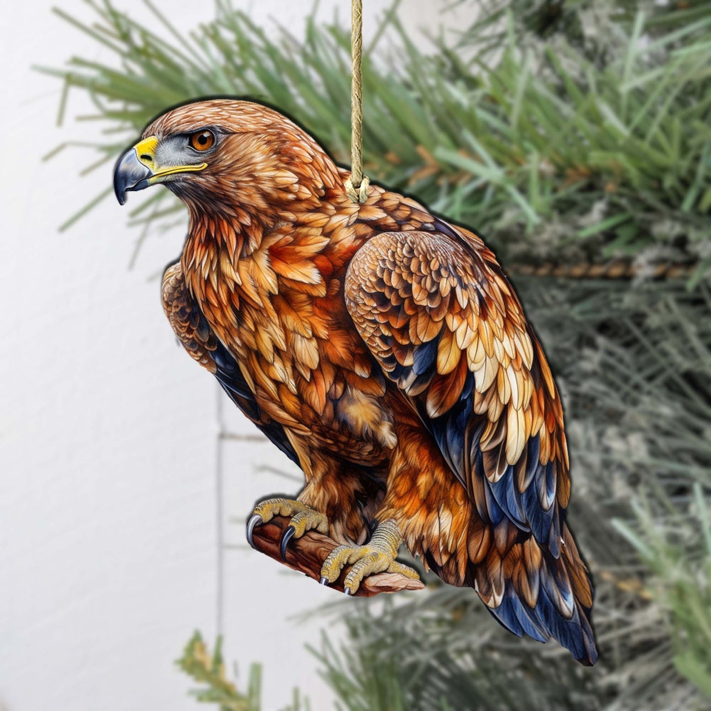 Alaskan Golden Eagle Wooden Ornaments by G.Debrekht - Wildlife Holiday Decor - 8710101-5