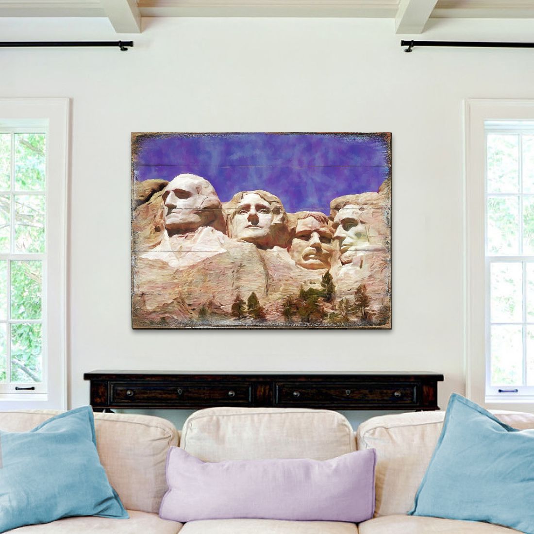 Amarante Mount Rushmore Wooden Wall Art by Nature Wonders - Nature Wildlife Decor  - 95247B