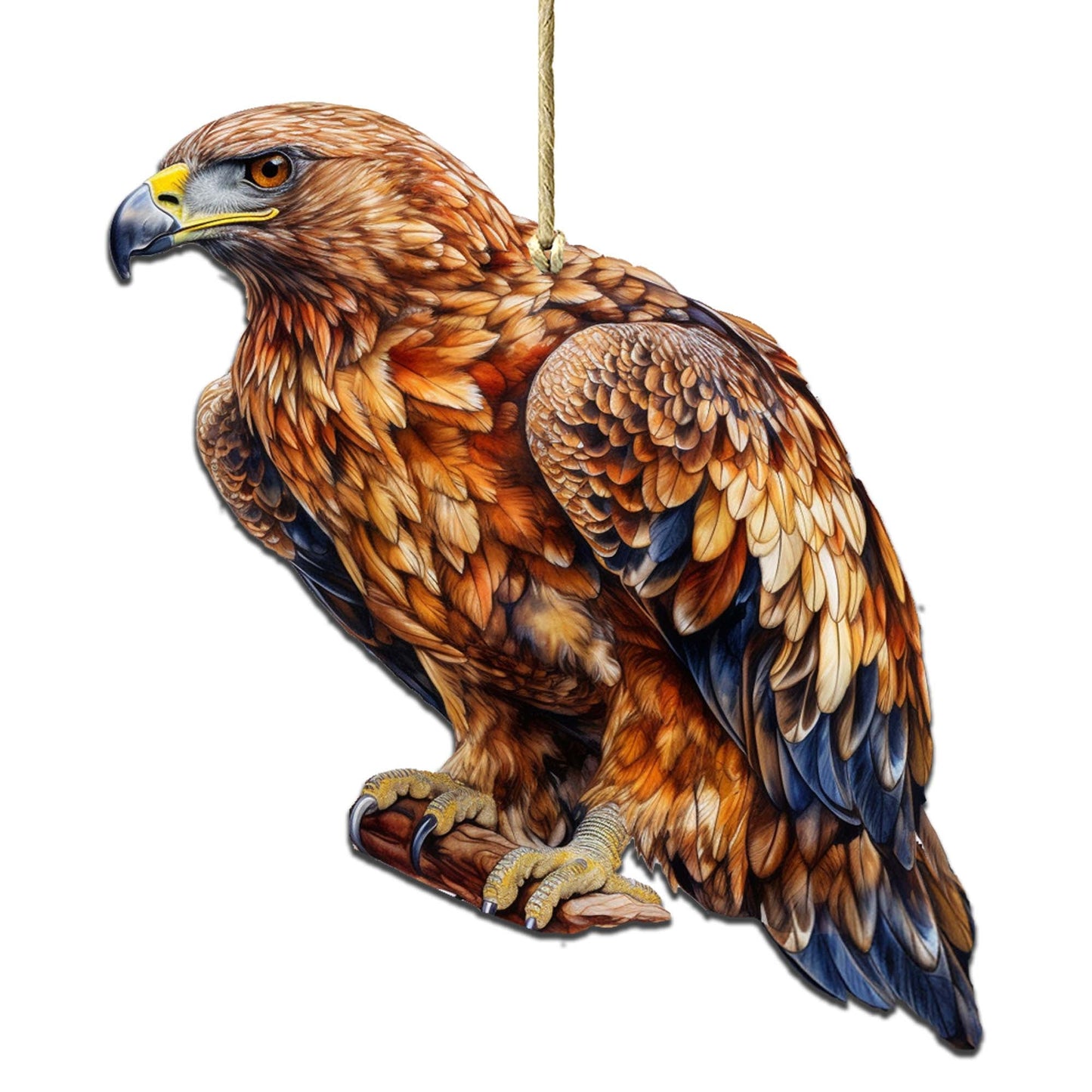 Alaskan Golden Eagle Wooden Ornaments by G.Debrekht - Wildlife Holiday Decor - 8710101-5
