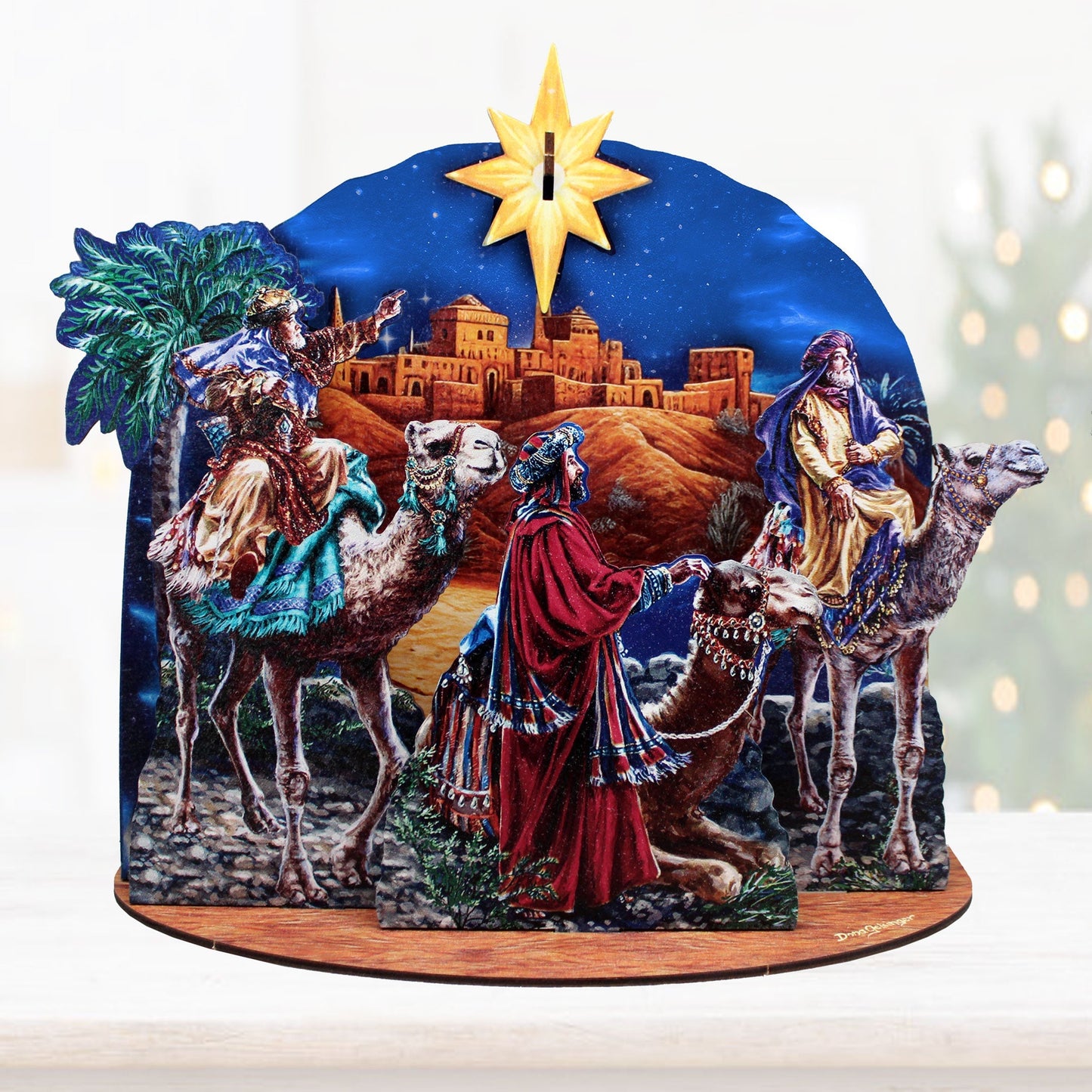Three Kings Journey Decorative Village Set by D. Gelsinger - Nativity Holiday Decor - 852768