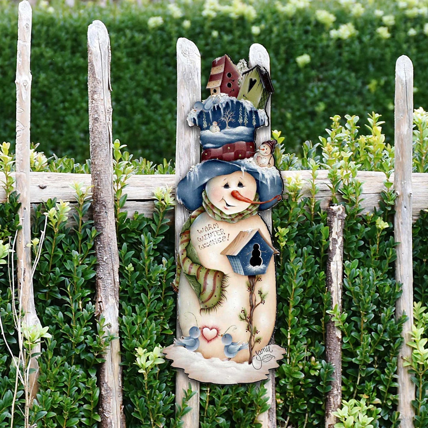 Freezing Frank Christmas Door Decor by Jamie Mills-Price - Christmas Santa Snowman Decor - 8457515H