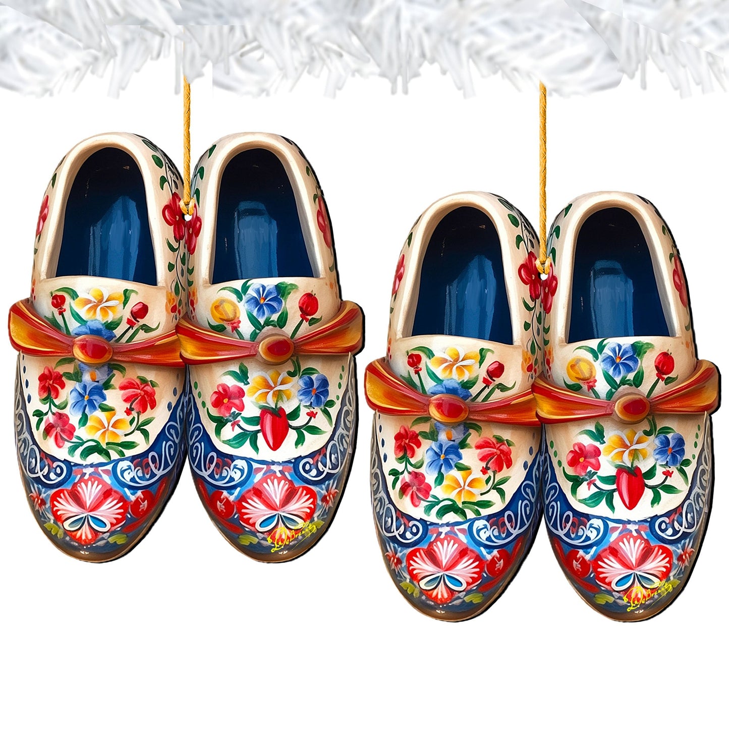 Danish Shoes Decorative Wooden Ornaments by G. Debrekht - Love Family Decor - 8688310