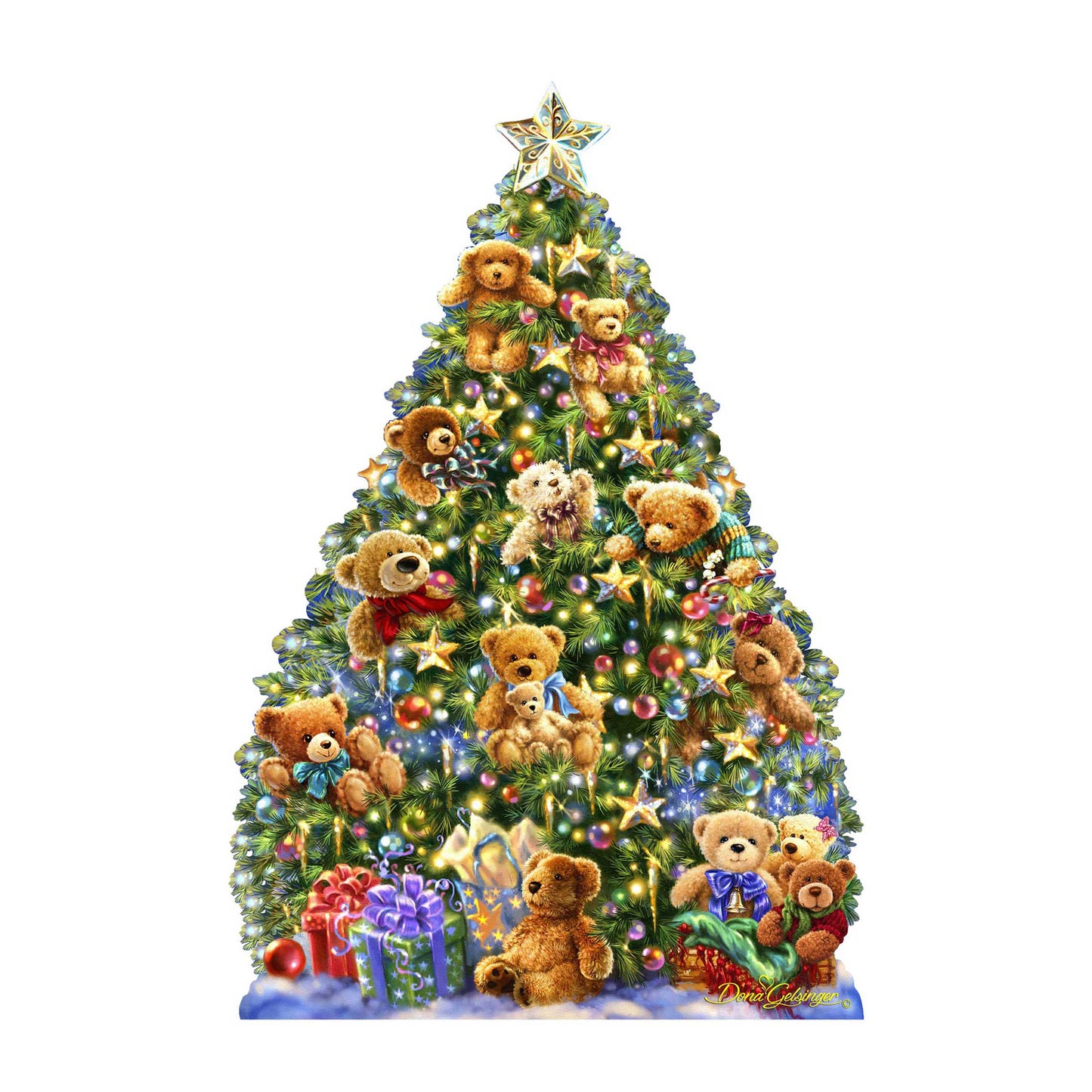 Teddy Bear Tree Holiday Door Decor by D. Gelsinger - Christmas Decor - 8461019H-1101