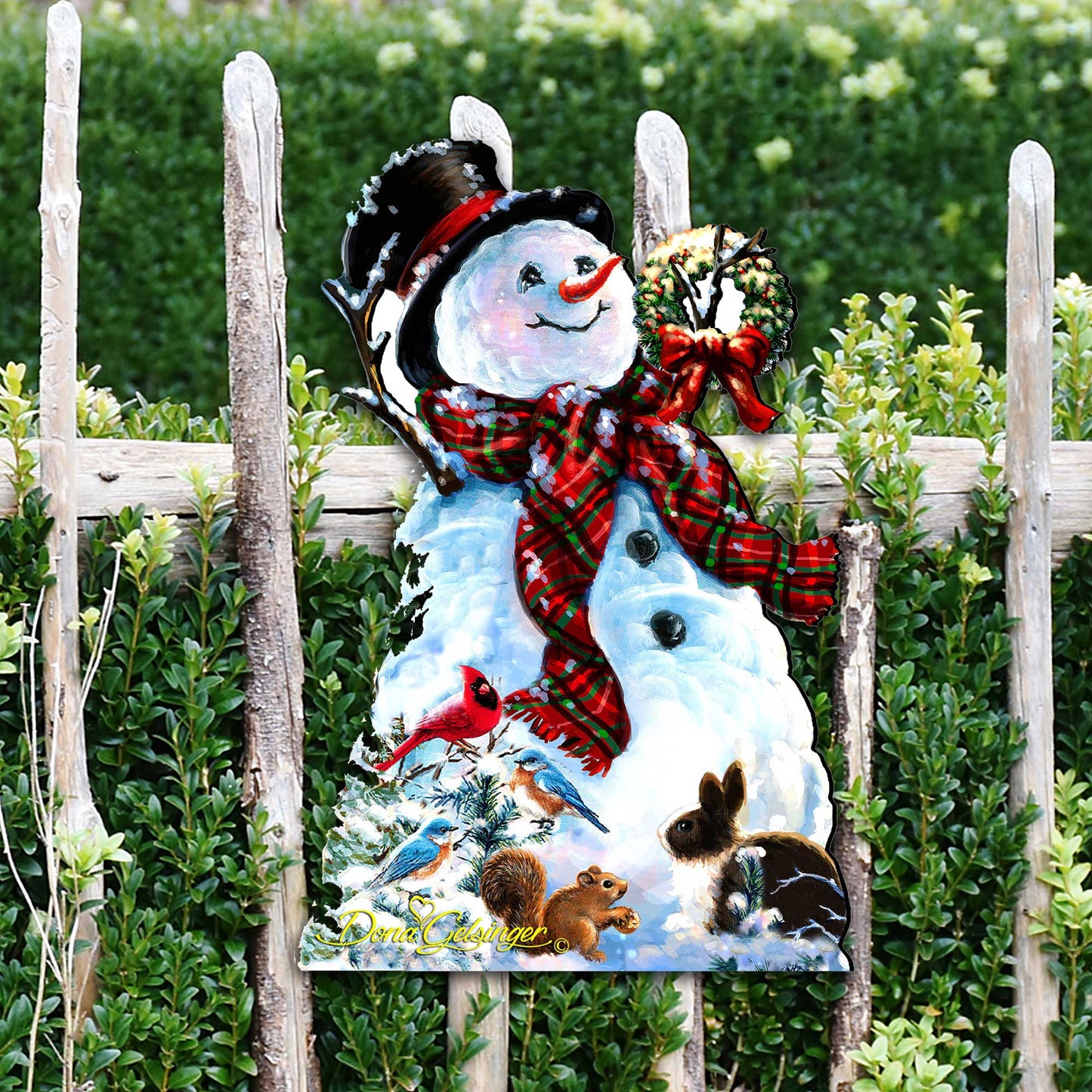 An Old Fashioned Christmas Door Decor by D. Gelsinger - Christmas Santa Snowman Decor - 8461024H-1563
