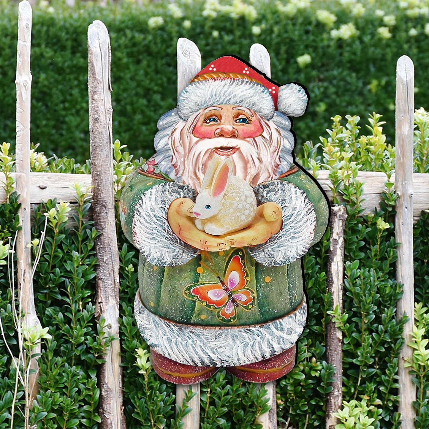 Bunny Santa Wall Door Decor by G. DeBrekht - Easter Spring Decor - 8118085H