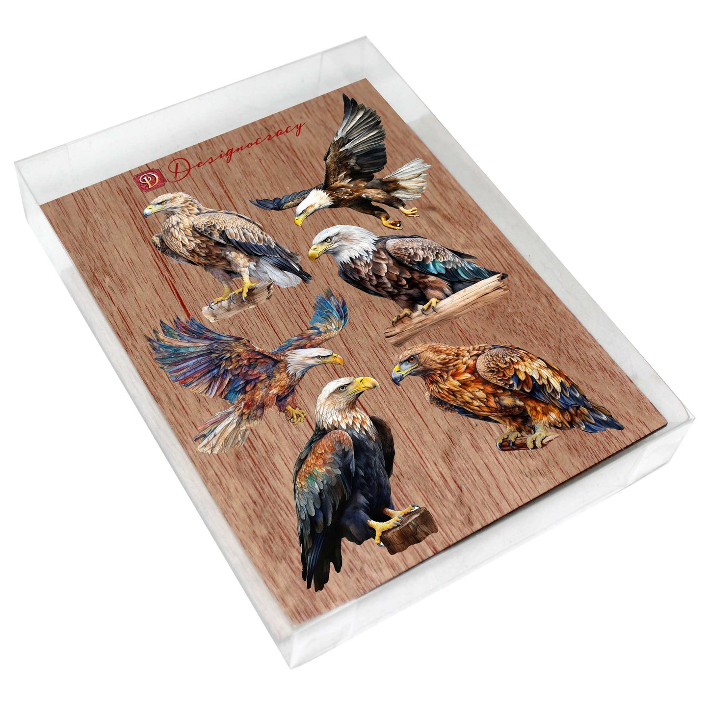 Eagle's Flight Decorative Wooden Magnets Set of 6 by G. Debrekht - Wildlife Decor - 8090101G-S6