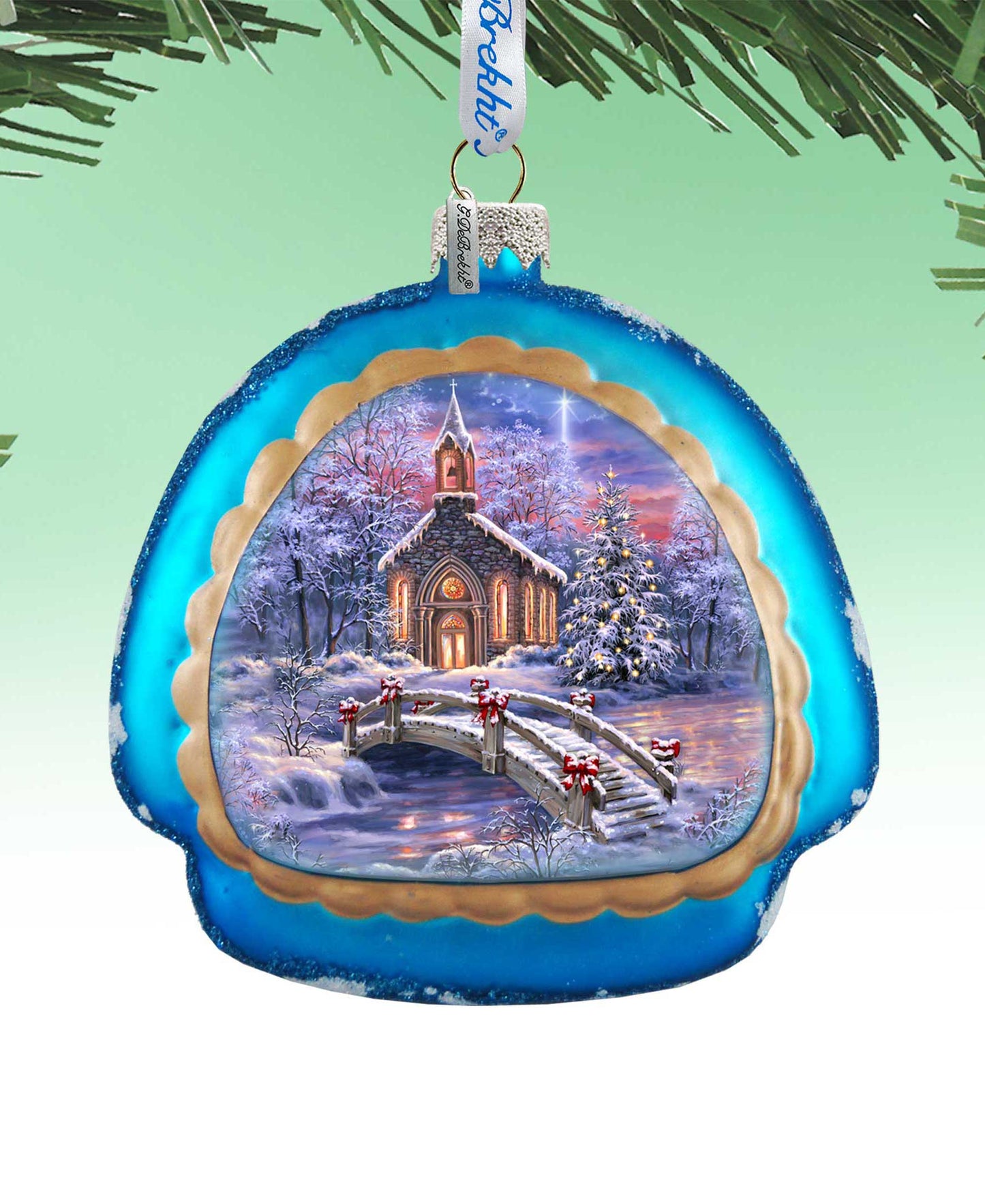 O Come Emmanuel Rainbow Glass Christmas Ornament by D. Gelsinger - Nativity Holiday Decor - 756-026-DG