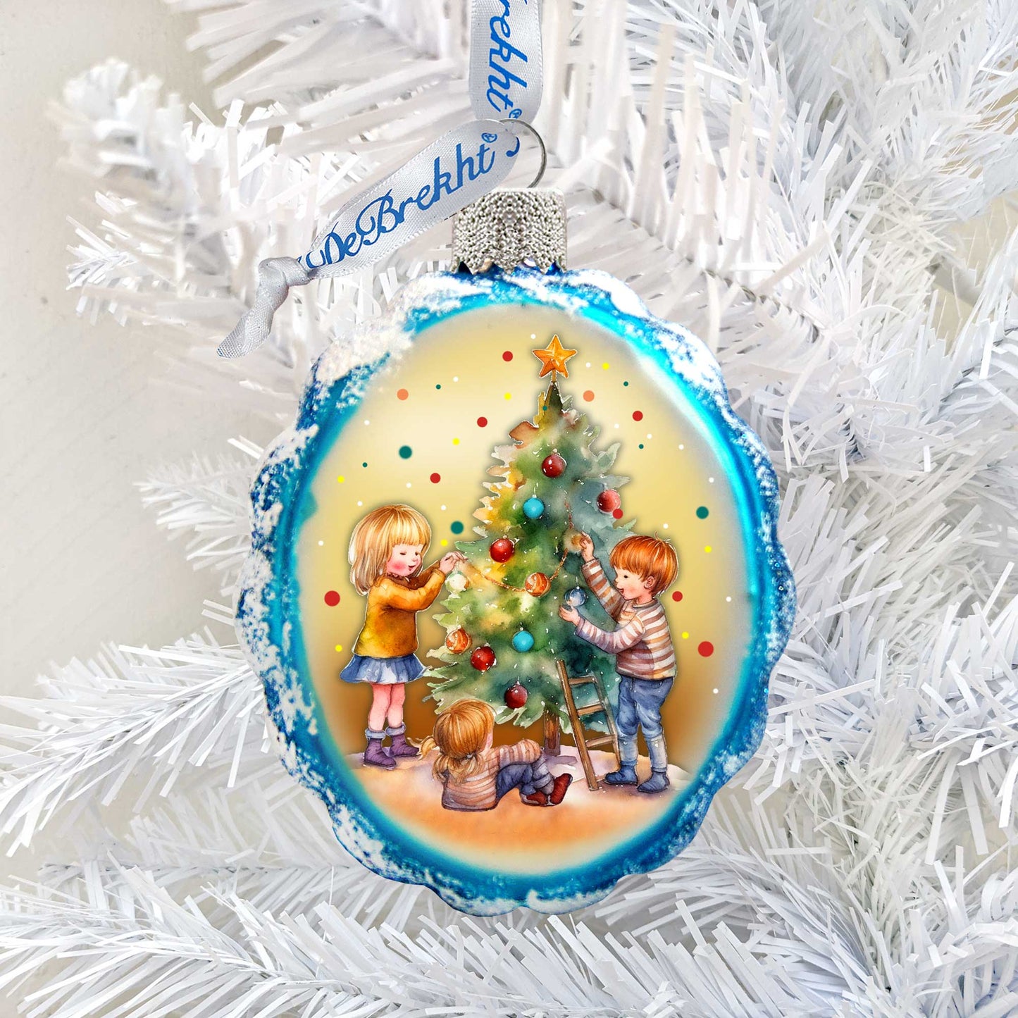 Joyful Traditions Mercury Glass Ornaments by G. Debrekht - Christmas Decor - 776036