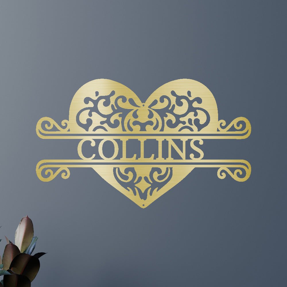 Fancy Heart Personalized Gifts - Custom Metal Sign