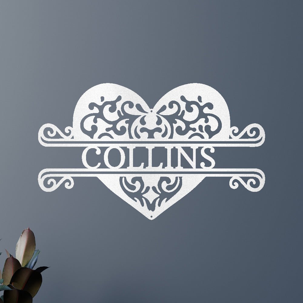 Fancy Heart Personalized Gifts - Custom Metal Sign