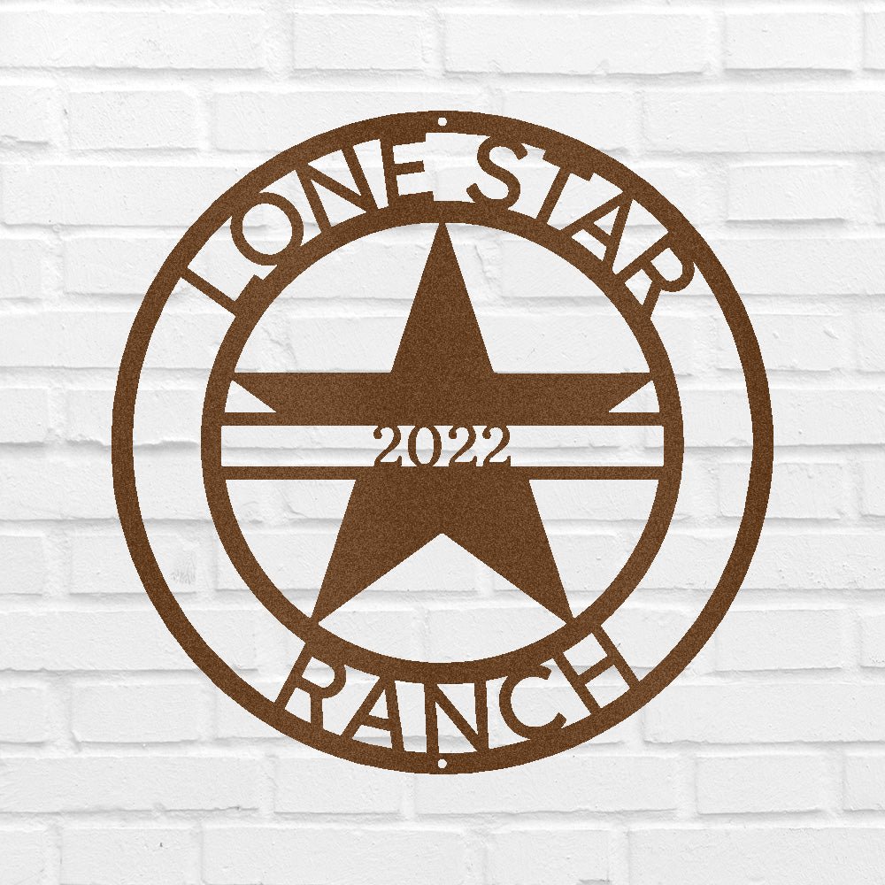 The Lone Star State Symbol Personalized Gifts - Custom Metal Sign
