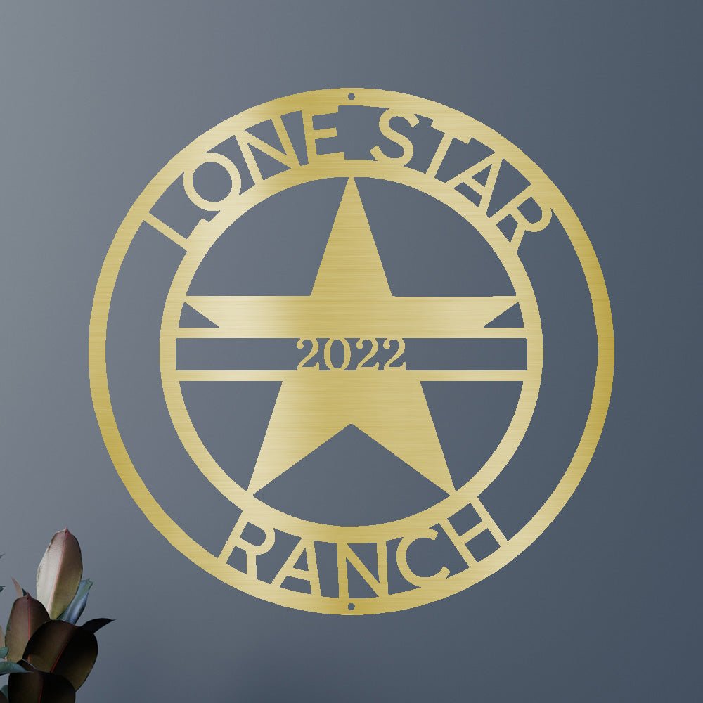 The Lone Star State Symbol Personalized Gifts - Custom Metal Sign