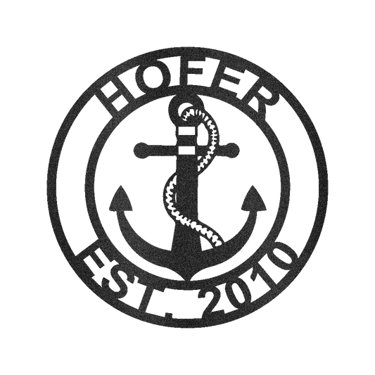 Anchor Family Name Personalized Gifts - Custom Metal Sign