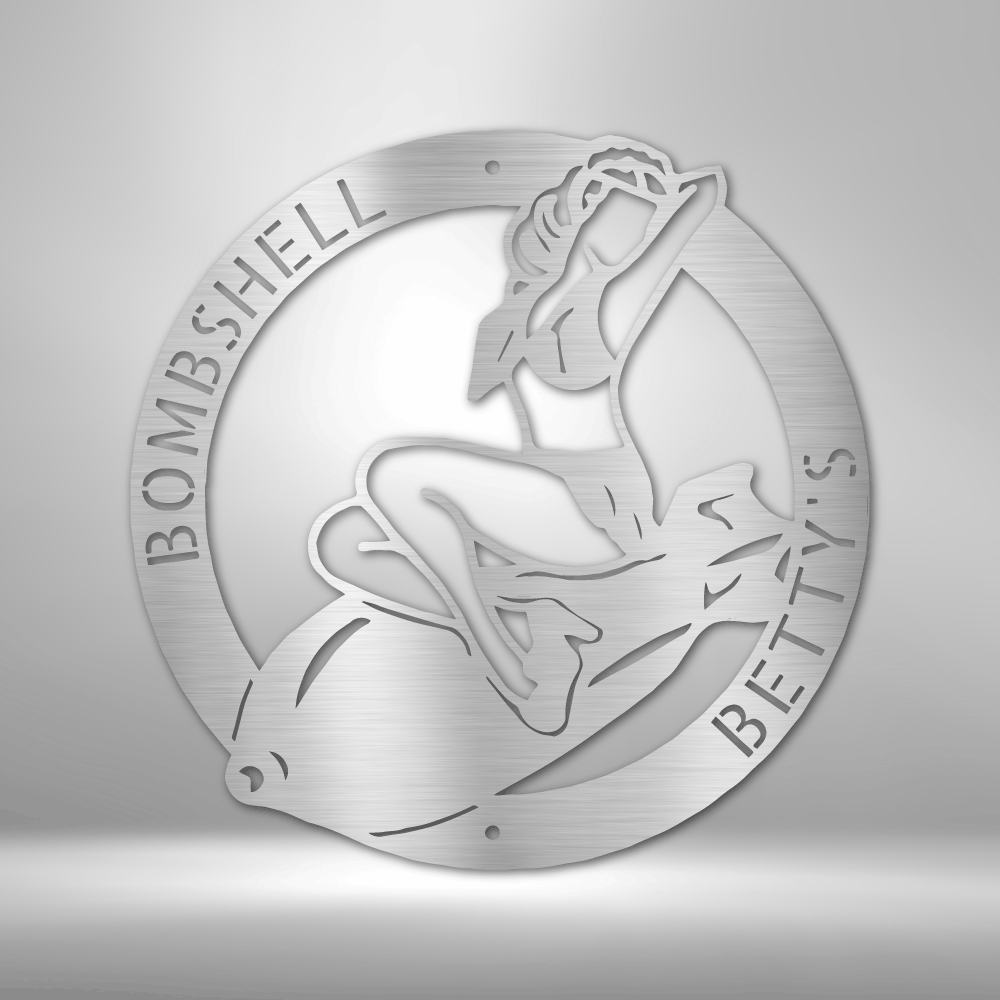 Bomber Lady Personalized Gifts - Custom Metal Sign