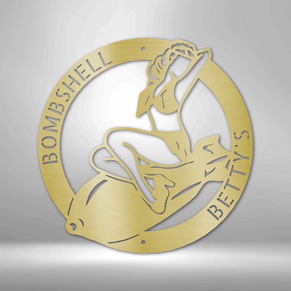 Bomber Lady Personalized Gifts - Custom Metal Sign