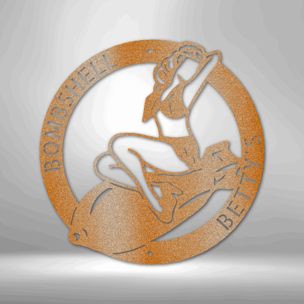 Bomber Lady Personalized Gifts - Custom Metal Sign