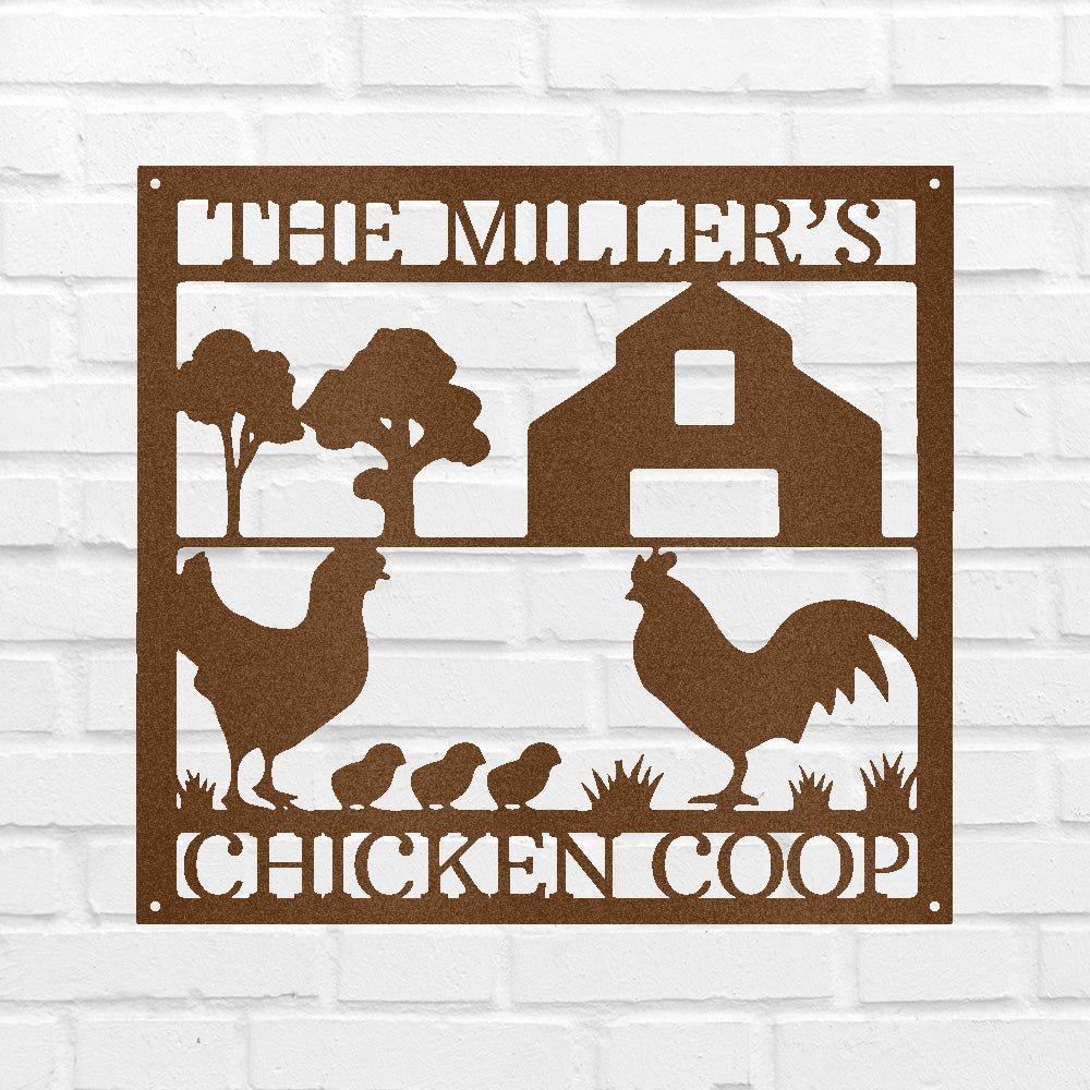 Chicken Coop Personalized Gifts - Custom Metal Sign