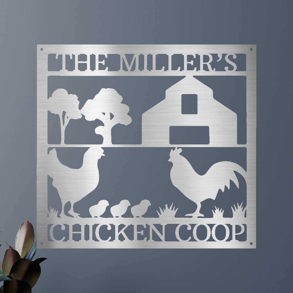 Chicken Coop Personalized Gifts - Custom Metal Sign