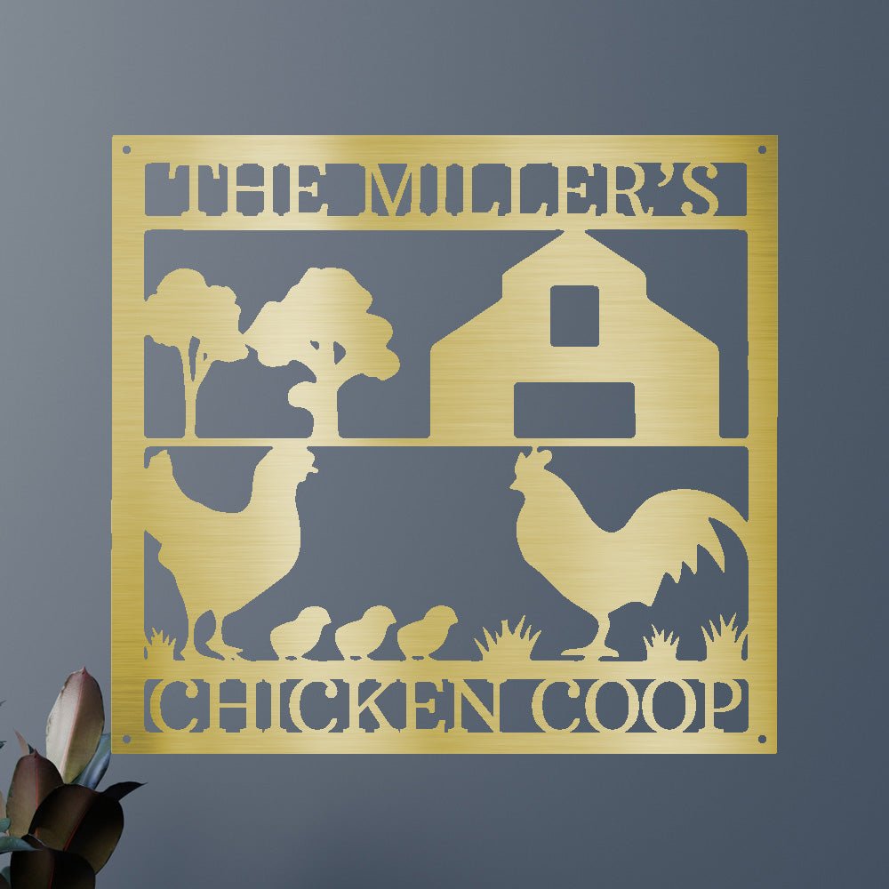 Chicken Coop Personalized Gifts - Custom Metal Sign